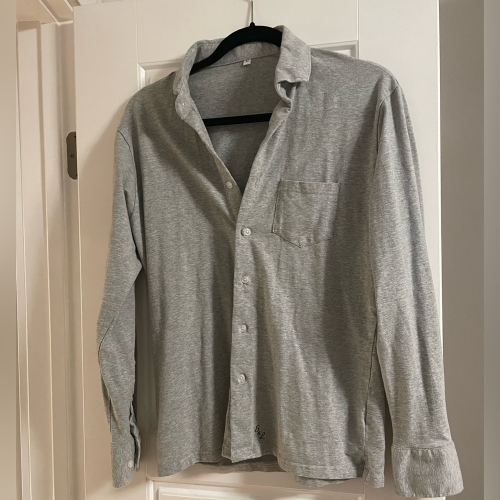 State and Liberty “the Fowler” grey casual button down